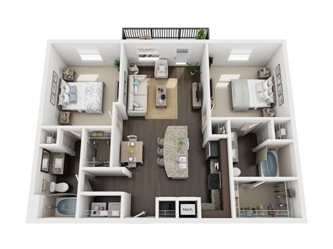 B1 floor plan at Civic at Frisco Square Apartments, Frisco, 75034